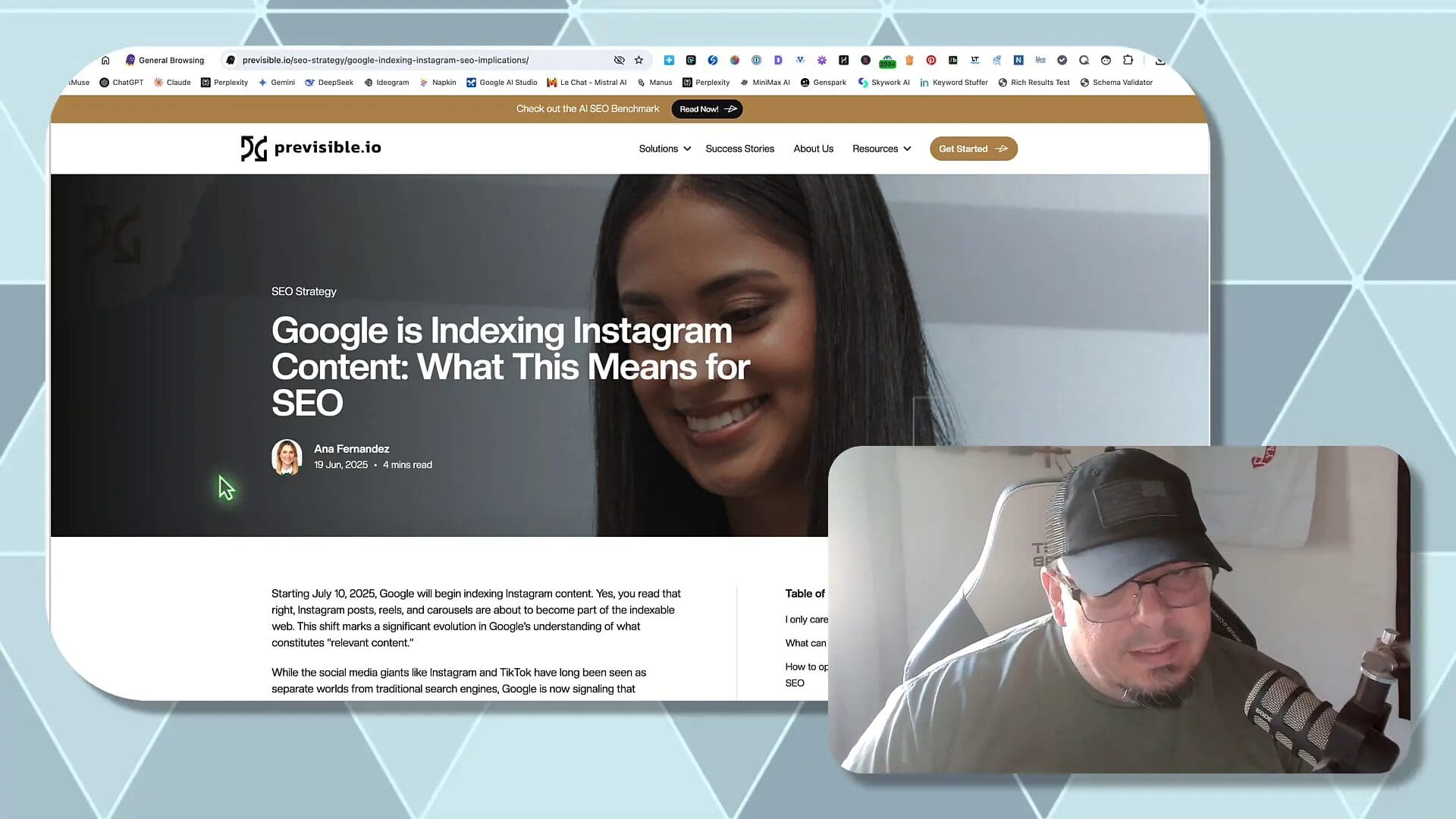 Google indexing Instagram content